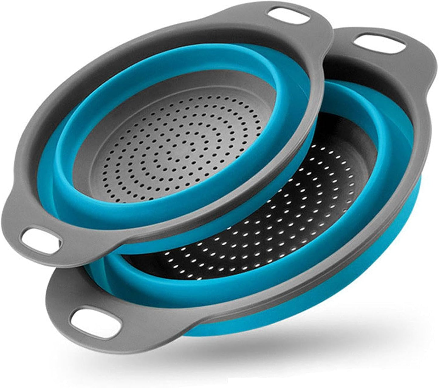 Silicone Collapsible Colander Set (2 Pack)